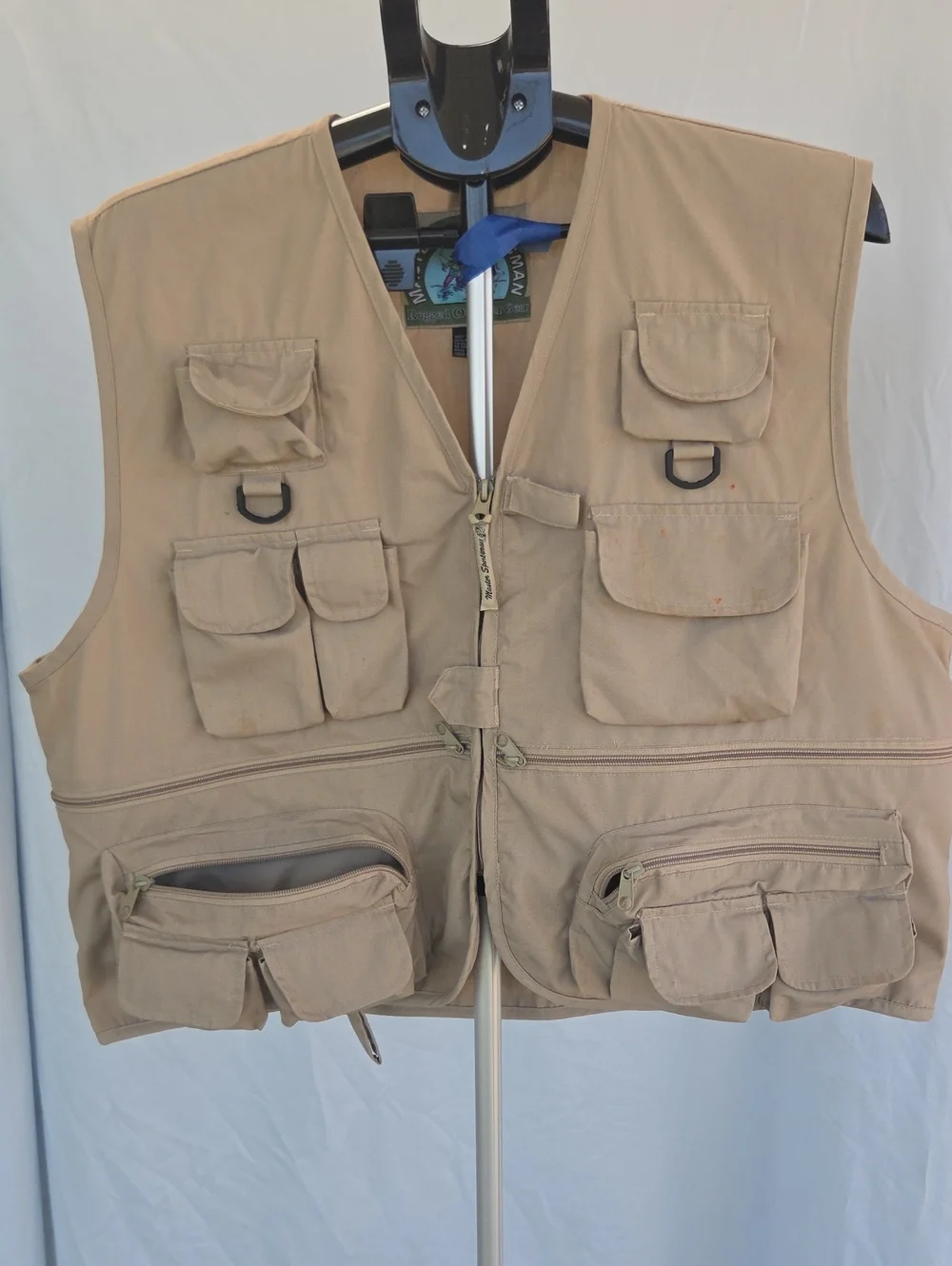 Fishermans Outdoor Gear - Beige Multi-Pocket Utility Vest Sz XL